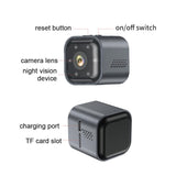 Smart Mini Night Vision Camera - Black Outdoor - 45-Degree Angle