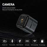 Smart Mini Night Vision Camera - Black Outdoor - Rear View