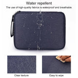 Waterproof Multi-function Storage Bag for Digital Accessories Earphones and Data Cables - Black