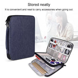 Waterproof Multi-function Storage Bag for Digital Accessories Earphones and Data Cables - Black
