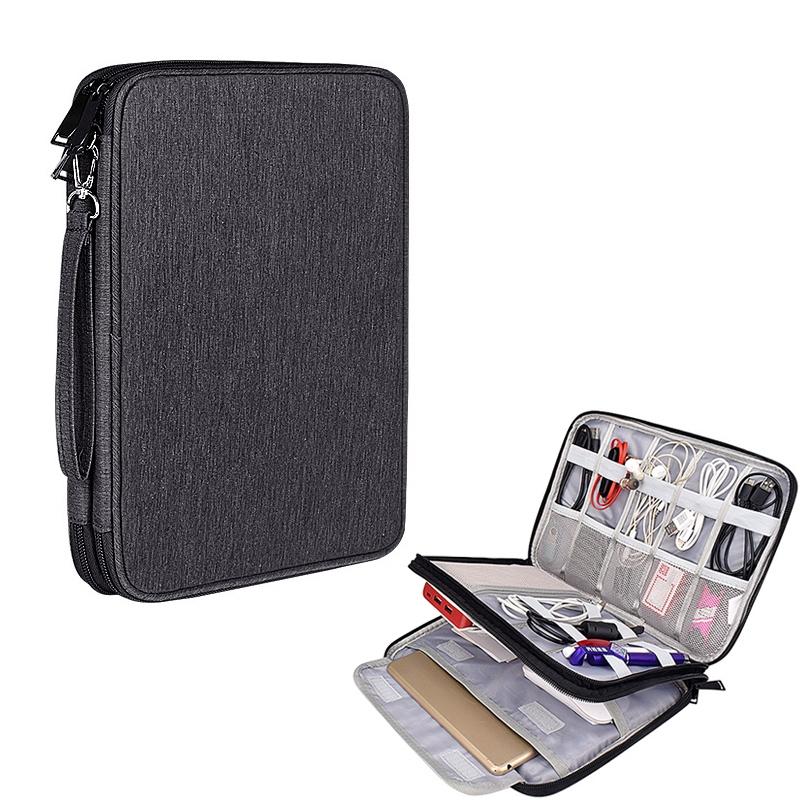 Waterproof Multi-function Storage Bag for Digital Accessories Earphones and Data Cables - Black