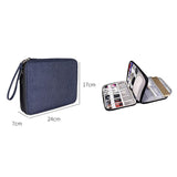 Waterproof Multi-function Storage Bag for Digital Accessories Earphones and Data Cables - Black - Extra Image