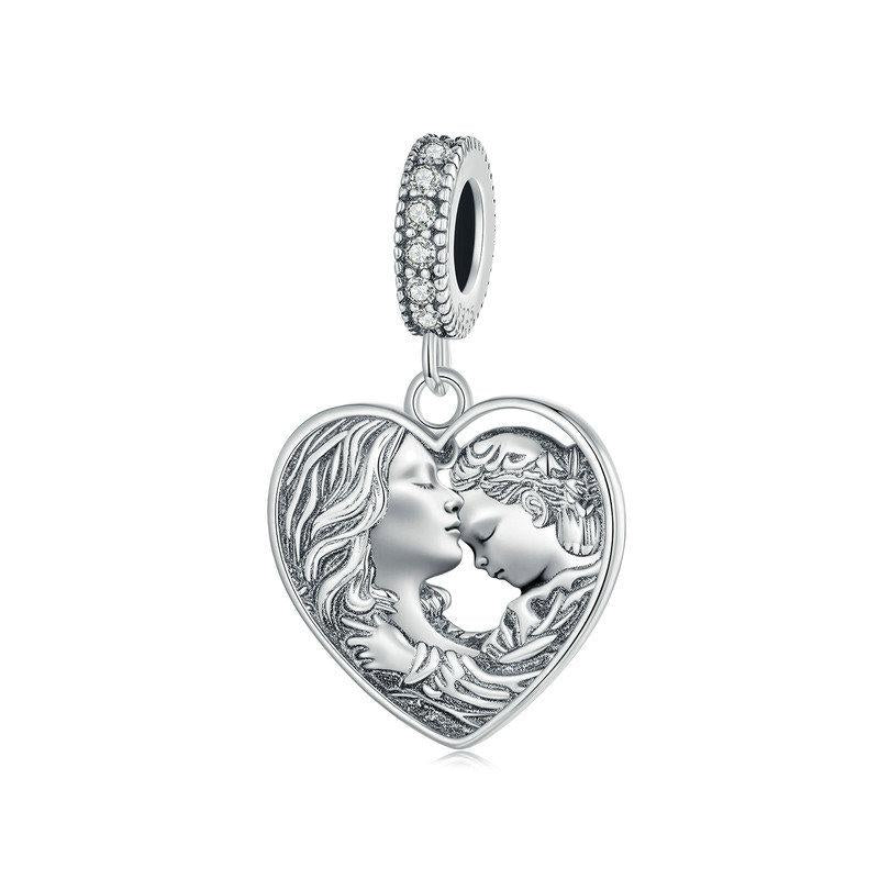 925 Sterling Silver Love Heart Diy Beads