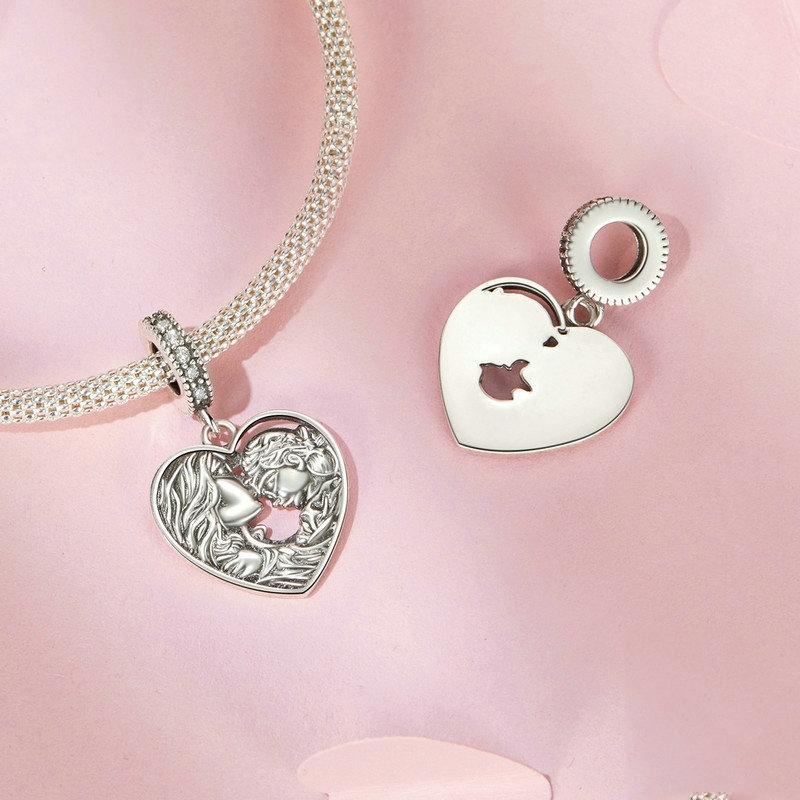 925 Sterling Silver Love Heart Diy Beads