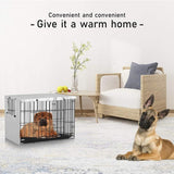 Outdoor Pet Cage Cover - Oxford Cloth Dustproof Rainproof Sunscreen - 63.5x48x50cm - Grey - Low Angle