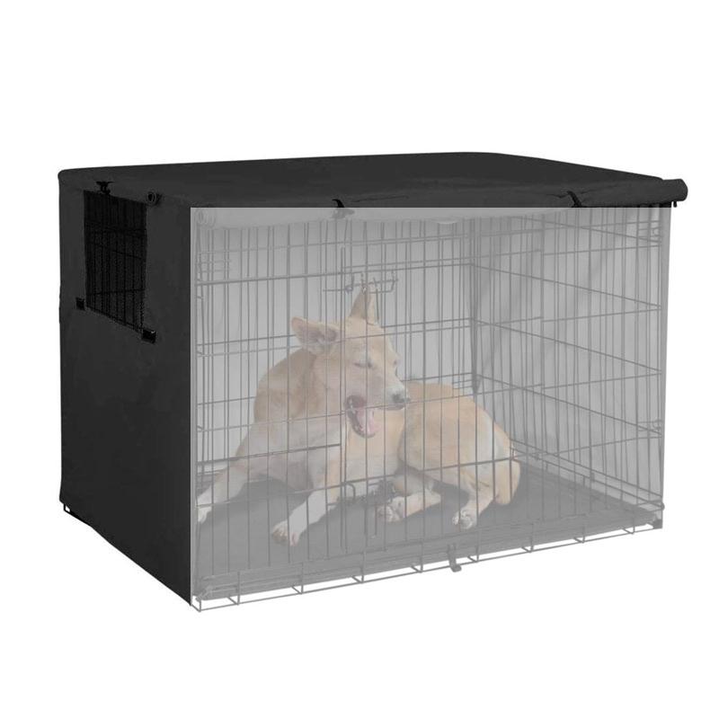 Outdoor Pet Cage Cover - Oxford Cloth Dustproof Rainproof Sunscreen - 63.5x48x50cm - Grey