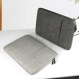 13.3 Inch Double Layer Waterproof Laptop Liner Bag - Light Gray - Side View