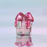925 Sterling Silver Platinum Plated Bow Diy Beads In - Side View