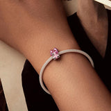 925 Sterling Silver Platinum Plated Bow Diy Beads In - Low Angle