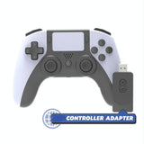 Wireless Dualsense Gamepad for Ps5 / Ps4 / Pc with Bluetooth and Joysticks - Black And White - Side View