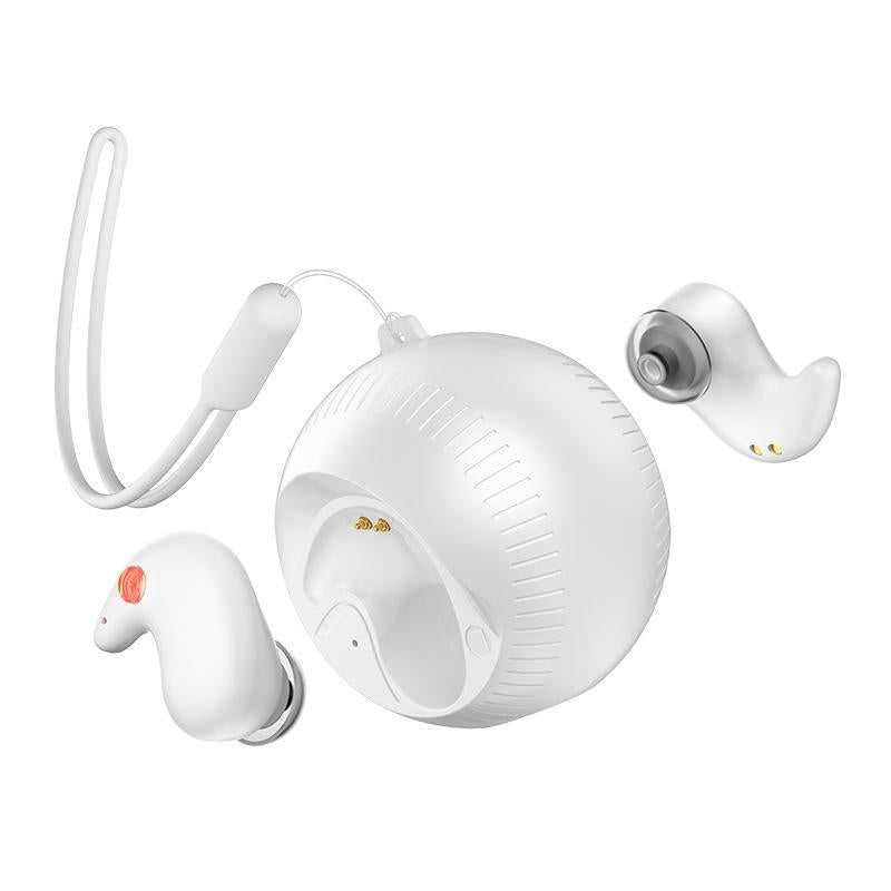 Coconut Ball Bluetooth Earphones with Charging Case - Black
