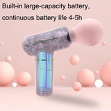Portable Handheld Massage Gun For Muscle Relaxation - Blue - Rear View