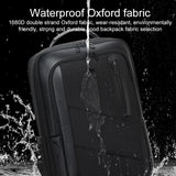 18 Inch Waterproof Double Shoulder Backpack With Usb Black - Top-Down View