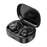 Wireless Stereo Earphones with Charging Case - Black - Front View