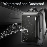 Waterproof Laptop Backpack With Usb Port - Large Capacity Lightweight Black - Low Angle