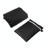 Waterproof Outdoor Bench Cover - Fits 2 Seats - 134x66x89cm - Black / Silver - Close-Up Angle