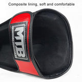 Protective Leg Guards For Freestyle Grappling And Thai Boxing Training - S - Red - Rear View