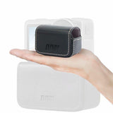 Waterproof Mini Leather Case for Dji Action Gopro Sjcam Xiaomi Mi Jia - Storage Box - Black - Rear View