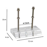 Black Wall Mount for Four-wheel Skateboard - Transparent - Top-Down View