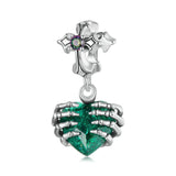 925 Sterling Silver Cross Skull Heart Bracelet Beaded Accessory