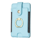 Metal Ring Card Bag Sticker For Mobile Phones - Dark Purple