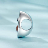 925 Sterling Silver Diy Cute Avocado Beads & Platinum - Top-Down View