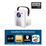 C500 Portable Mini Led Home Hd Projector - White Same Screen Version - Extra Image