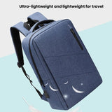 Anti Theft Usb Backpack For Business & School - Gray - Low Angle