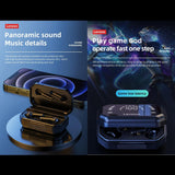 Pro Tws Wireless Bluetooth Earphones with Led Display - Black - Top-Down View