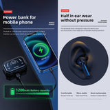 Pro Tws Wireless Bluetooth Earphones with Led Display - Black - Close-Up Angle