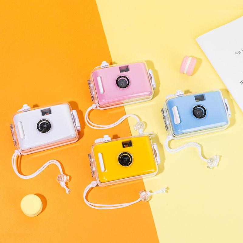 Retro Waterproof Camera with Disposable Film - Cute White Shell
