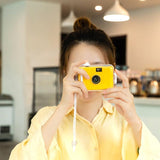 Retro Waterproof Camera with Disposable Film - Cute White Shell - Rear View