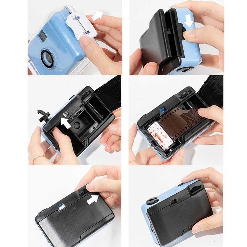 Retro Waterproof Camera with Disposable Film - Cute White Shell