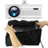35x35x22cm Durable Oxford Cloth Projection Dust Cover - Black - Front View