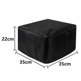 35x35x22cm Durable Oxford Cloth Projection Dust Cover - Black - Top-Down View