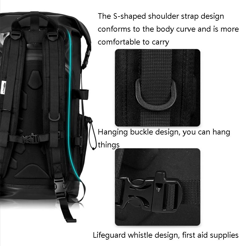 Waterproof 35L Outdoor Backpack Large Capacity Black