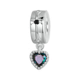 925 Sterling Silver Fantasy Love Beaded Pendant - Front View