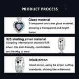 925 Sterling Silver Fantasy Love Beaded Pendant - Top-Down View