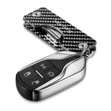 Carbon Fiber Key Bag For Men Multi Function Key Clip For Car Compact Key Storage - Top-Down View