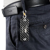 Carbon Fiber Key Bag For Men Multi Function Key Clip For Car Compact Key Storage - Close-Up Angle