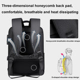 Waterproof Laptop Backpack with Usb Port - 17 Inch Capacity Password Lock - Black