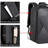 Waterproof Laptop Backpack with Usb Port - 17 Inch Capacity Password Lock - Black - Extra Image
