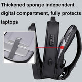 Waterproof Laptop Backpack with Usb Port - 17 Inch Capacity Password Lock - Black