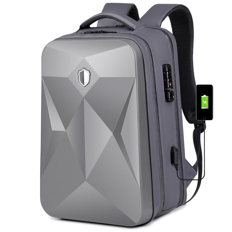Waterproof Laptop Backpack with Usb Port - 17 Inch Capacity Password Lock - Black