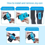 2-pack Joy-con Leg Straps for Nintendo Switch - Black - Close-Up Angle
