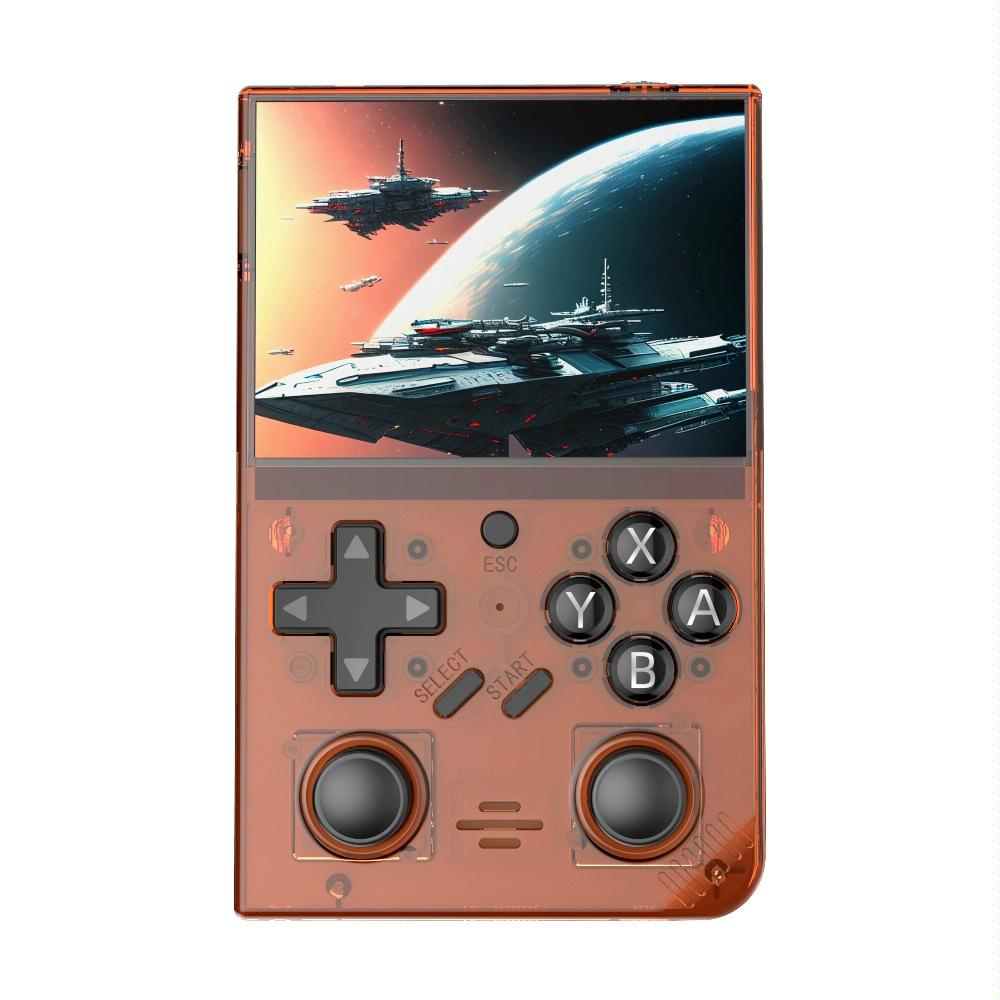 64G Handheld Game Console With 10 000+ Games - 3.5 Inch Transparent Black - Transparent Black