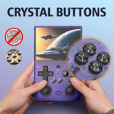 64G Handheld Game Console With 10 000+ Games - 3.5 Inch Transparent Black - Transparent Black - Low Angle