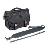 Waterproof Nylon Cycling Shoulder Bag Large Capacity Black - Side View