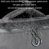 Waterproof Nylon Cycling Shoulder Bag Large Capacity Black - Close-Up Angle