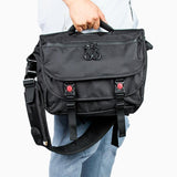 Waterproof Nylon Cycling Shoulder Bag Large Capacity Black - Extra Image